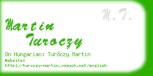 martin turoczy business card